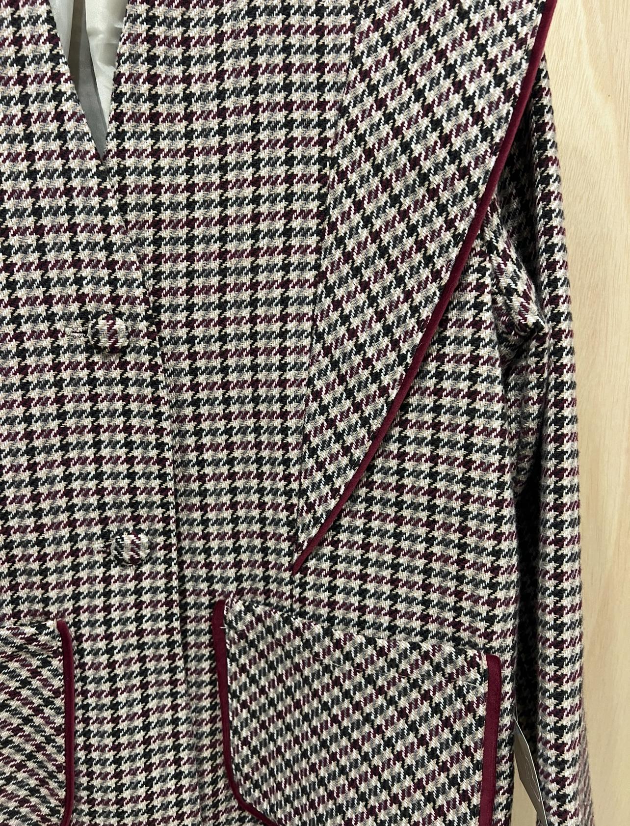 Chaqueta espiguilla burdeos