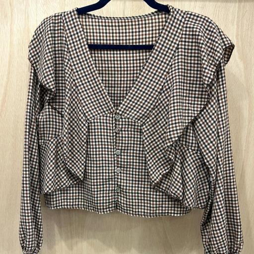 Camisa volante cuadros