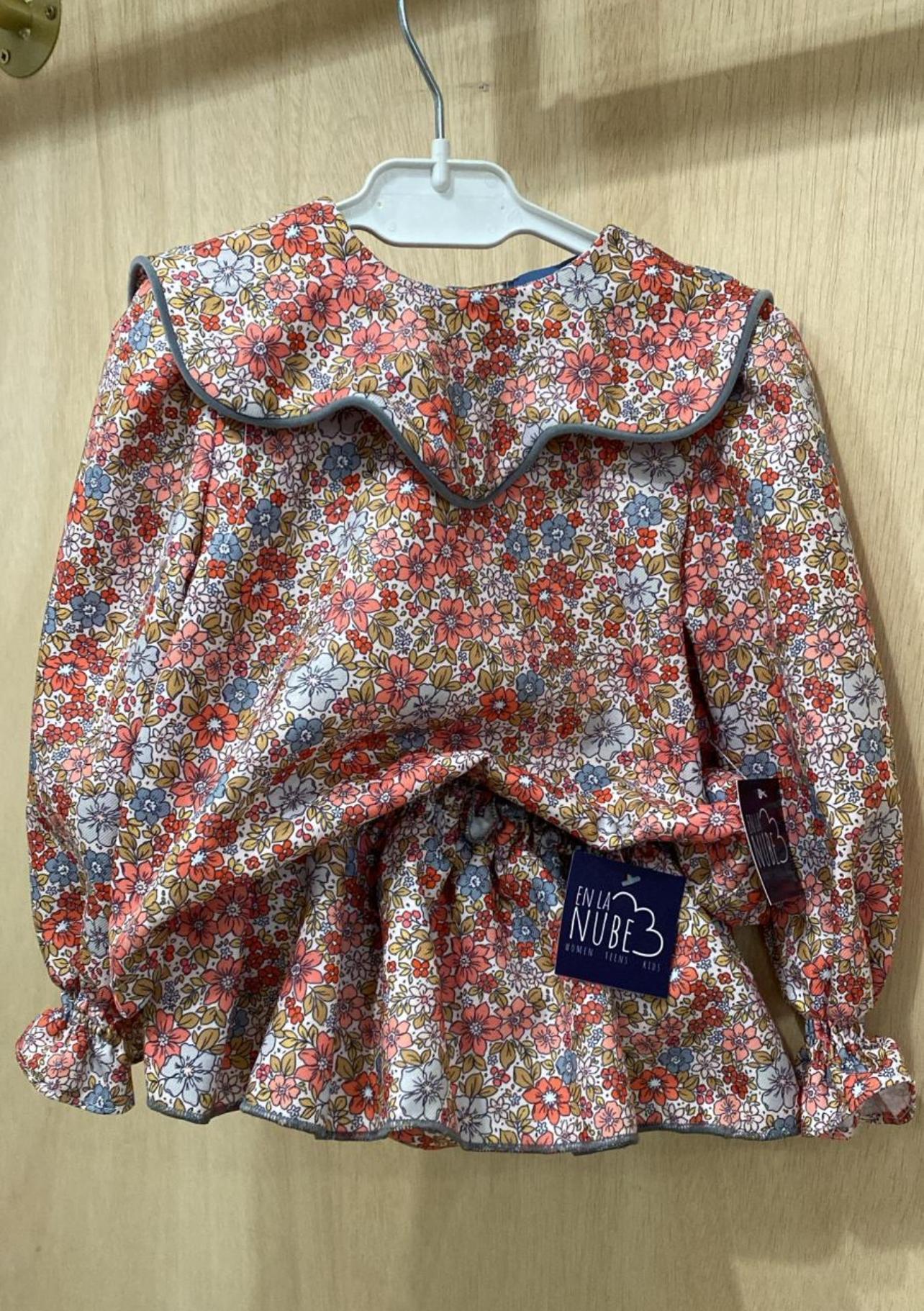 Conjunto camisa y ranita flores