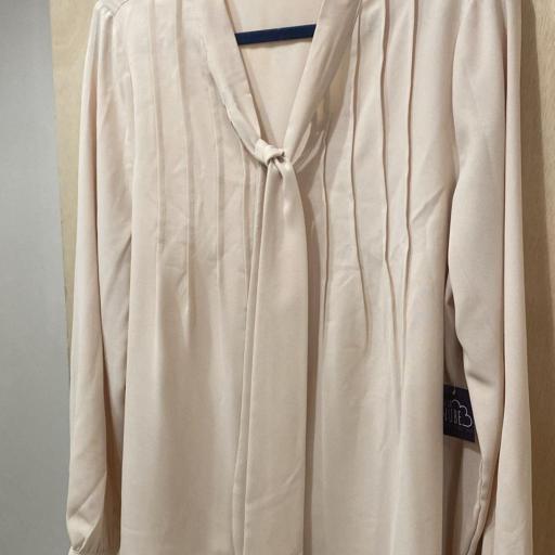 Camisa lazo beige 