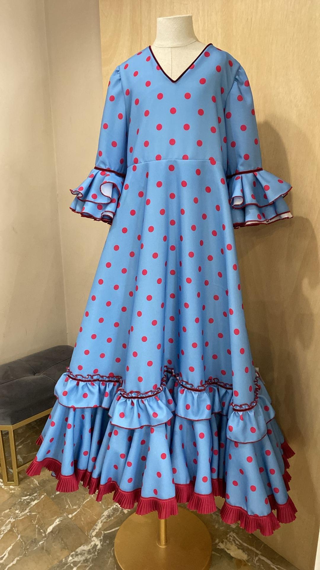 FLAMENCA VESTIDO AZUL LUNAR BUGANVILLA 9A 285
