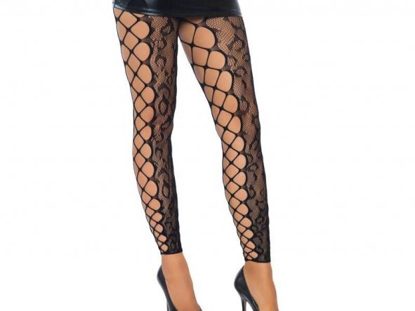 LEG AVENUE FOOTLESS CROTHLESS TIGHTS ONE SIZE [3]