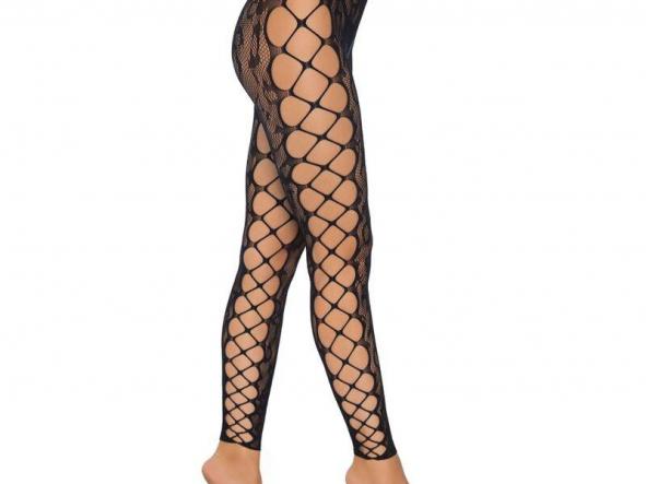 LEG AVENUE FOOTLESS CROTHLESS TIGHTS ONE SIZE [1]