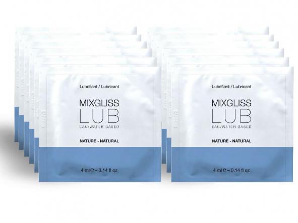 MIXGLISS - LUBRICANTE BASE DE AGUA NATURAL 12 MONODOSIS 4 ML