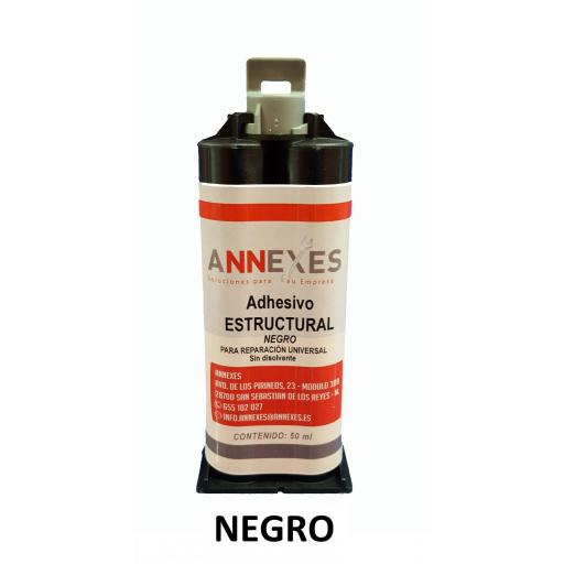 Adhesivo Estructural 2K  50 ml.  NEGRO