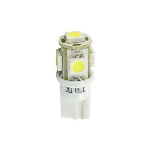 Lámparas LED W5W  12V 5xSMD5050 Blanco  (Blister 2 unidades)