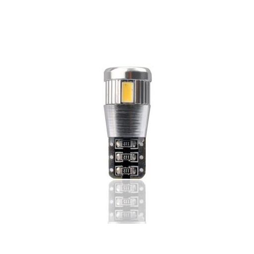 Lámpara LED W5W 12V 6xSMD5730  Ring CANBUS Blanco  (Blister 2 unidades)