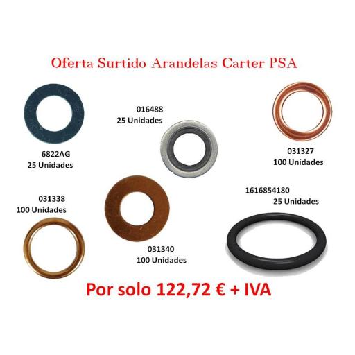 Surtido Arandelas de Cárter PSA (375 Unidades) [0]