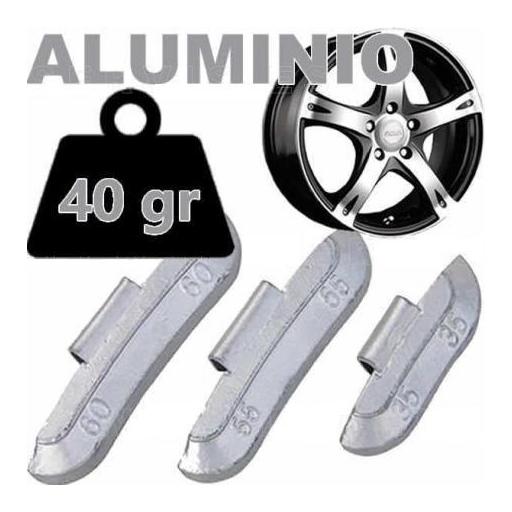 Caja de 50 Contrapesas de clip de 40gr. para llanta de Aluminio.