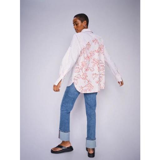 ELINDA LEAFY STRIPE SHIRT, MOS MOSH PV 2025, REF. 169100 [1]