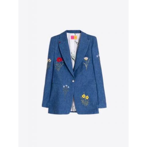 AMERICANA DENIM ESTAMPADO BORDADO, VILAGALLO PV 2026, REF. 33220 [1]