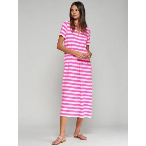 VESTIDO RAYAS ROSA, VILAGALLO PV 2026, REF. 33414 [1]
