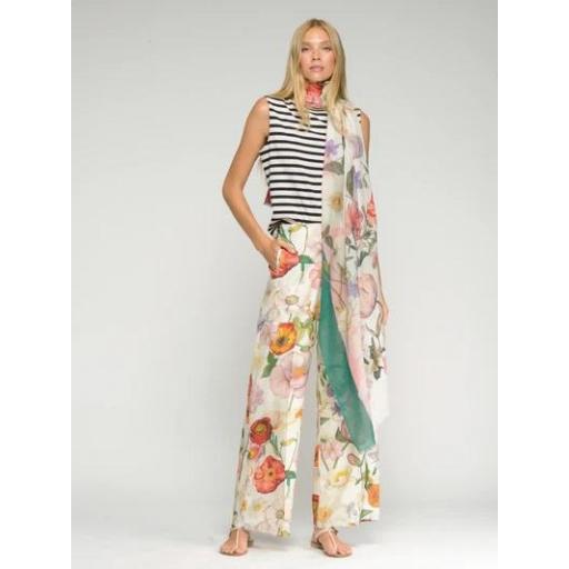 PANTALÓN ESTAMPADO FLORES MULTICOLOR, VILAGALLO PV 2026, REF. 33450 [1]