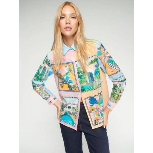 CAMISA ESTAMPADO ESCENAS DE VIAJE, VILAGALLO PV 2026, REF. 33646 