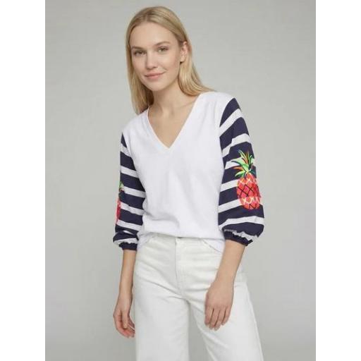 CAMISETA MANGAS RAYAS PIÑA, VILAGALLO PV 2026, REF. 33244