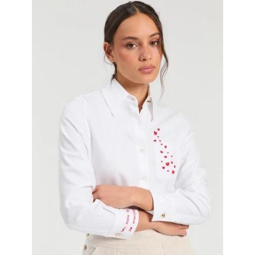 CAMISA ESPIGA BLANCA BORDADO CORAZON , VILAGALLO OI 2026-27, REF. 33756 [0]