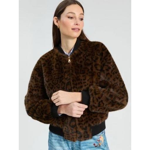 CHAQUETA BOMBER PELO LEOPARDO, VILAGALLO OI 2026-27, REF. 33761