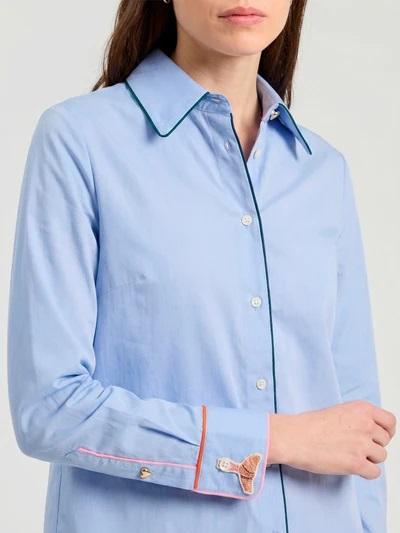 CAMISA AZUL VIVOS EN CONTRASTE, VILAGALLO OI 2026-27, REF. 33803