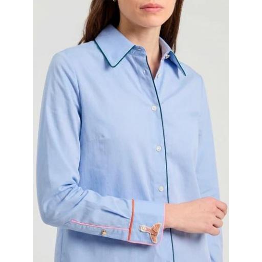 CAMISA AZUL VIVOS EN CONTRASTE, VILAGALLO OI 2026-27, REF. 33803 [0]