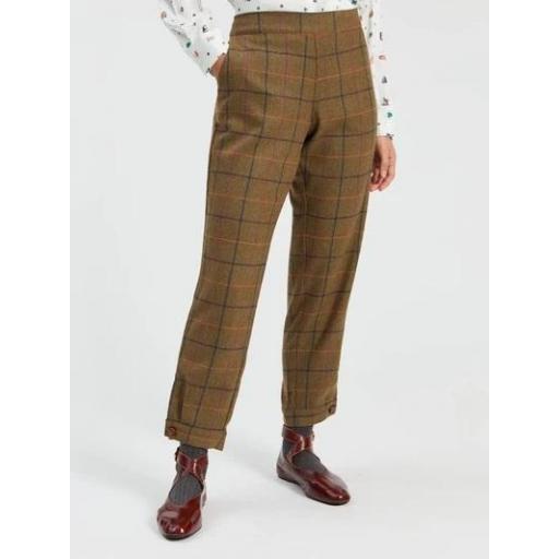 PANTALÓN BOMBACHO CUADROS MARRÓN, VILAGALLO OI 2026-27, REF. 33832 [0]