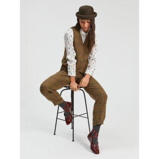 PANTALÓN BOMBACHO CUADROS MARRÓN, VILAGALLO OI 2026-27, REF. 33832 [3]