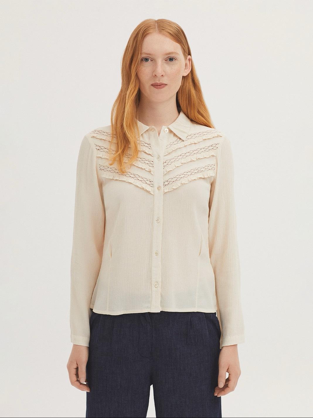 CAMISA VISCOSA PUNTILLAS, NICE THINGS OI 2025-26, REF. WV103