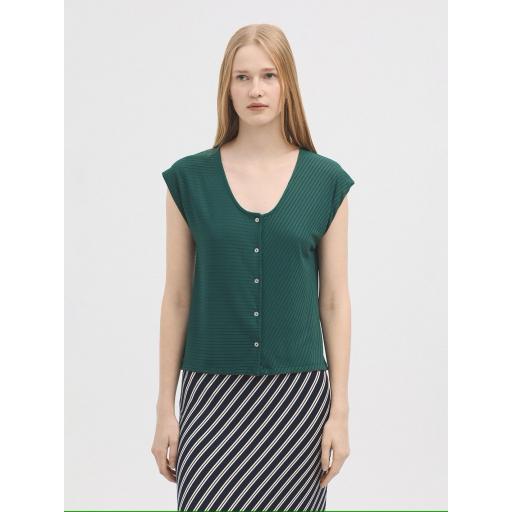 CAMISETA ABOTONADA RIBS, NICE THINGS PV 2025, REF. WJU032
