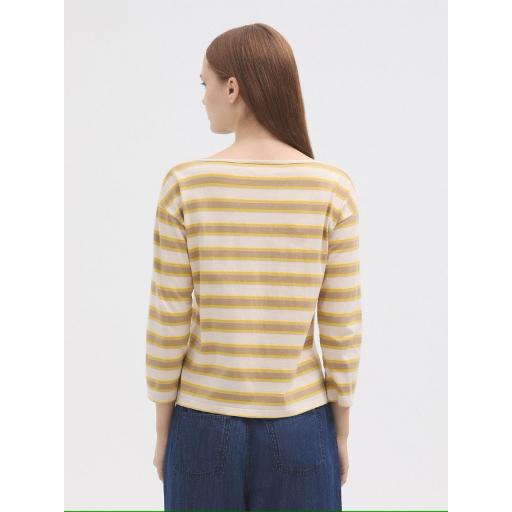 CAMISETA RAYAS ESCOTE BARCO, NICE THINGS PV 2025, REF. WJU014 [2]