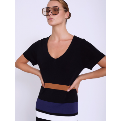 VESTIDO PUNTO COLOR BLOCK, SKATÏE PV 2025, REF. S23V02	REF. S23V02 [1]