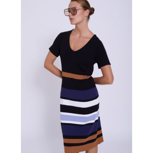 VESTIDO PUNTO COLOR BLOCK, SKATÏE PV 2025, REF. S23V02	REF. S23V02 [2]