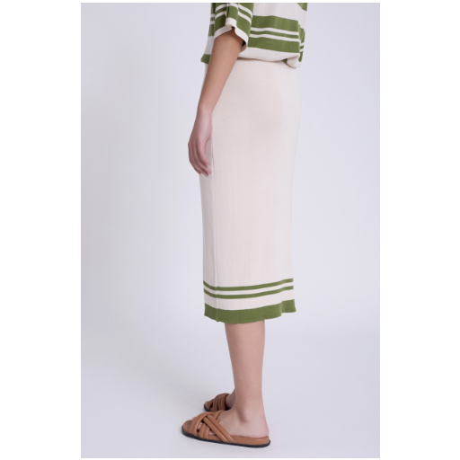 FALDA MIDI PUNTO RAYAS, SKATÏE PV 2025, REF. S23F03 [1]