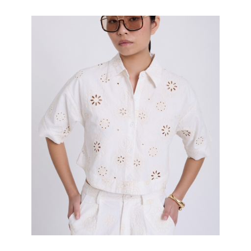 BLUSA ALGODÓN BORDADO, SKATÏE PV 2025, REF. S50B40
