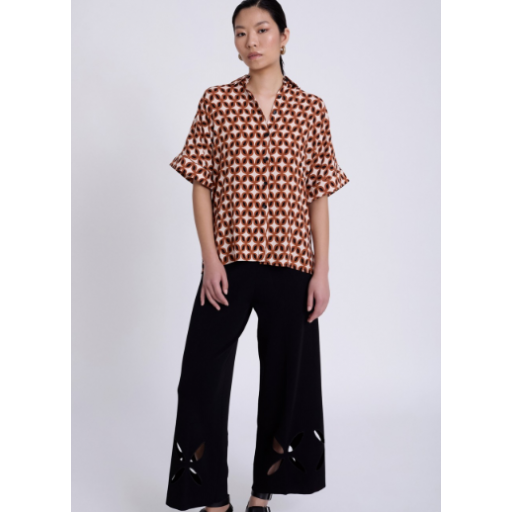 CAMISA BIMATERIA ESTAMPADO FLORES, SKATÏE PV 2025, REF. S53K18