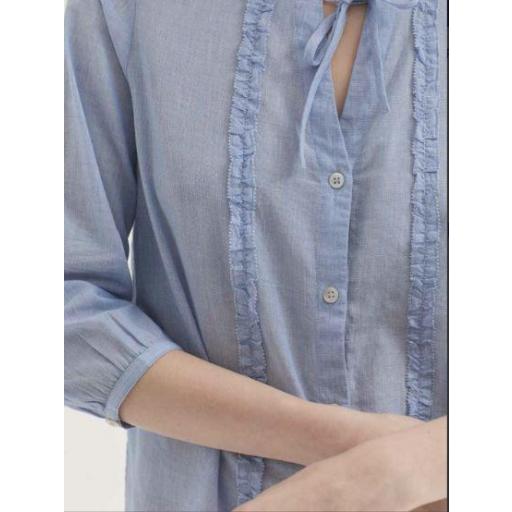 BLUSA CHAMBRAY CON MINI VOLANTES, NICE THINGS PV 2026, REF. WWW033 [2]