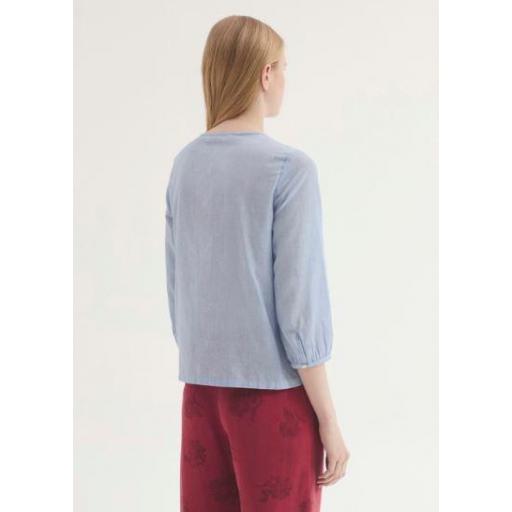 BLUSA CHAMBRAY CON MINI VOLANTES, NICE THINGS PV 2026, REF. WWW033 [3]
