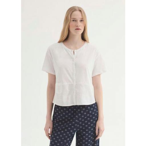 CAMISETA BIMATERIA LINO/ALGODÓN, NICE THINGS PV 2026, REF. WJW033