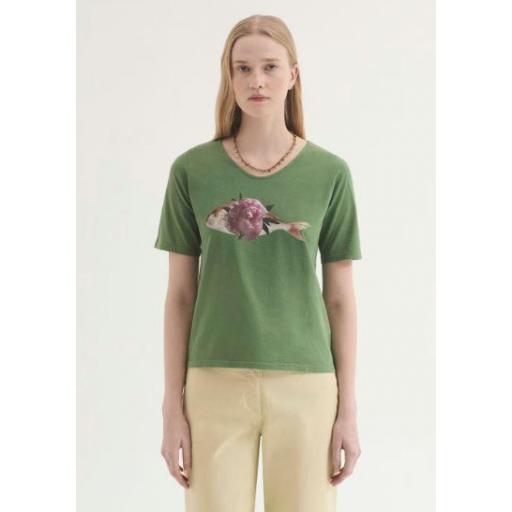 CAMISETA ALGODÓN  PEONÍA FISH, NICE THINGS PV 2026, REF. WJW023