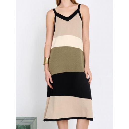 VESTIDO INTARSIA  COLORBLOCK, SKATÏE PV 2026, REF. S23V08