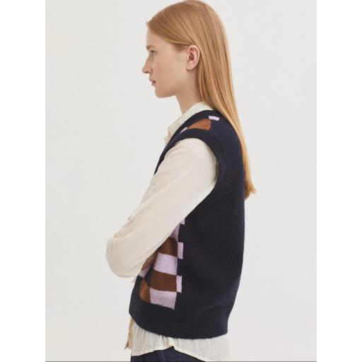 CHALECO LAMBSWOOL CUADROS, NICE THINGS OI 2025-26, REF. WKV052 [1]