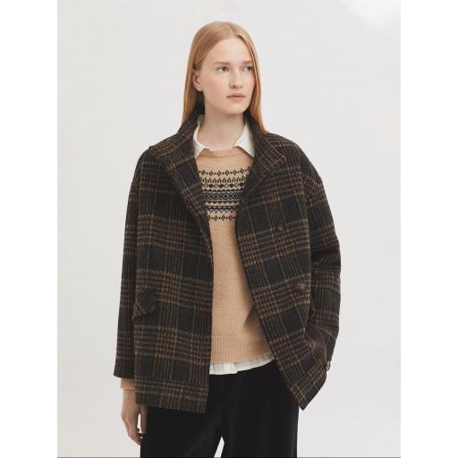 CHAQUETON CUADROS MEZCLA, NICE THINGS OI 2025-26, REF. WWV072