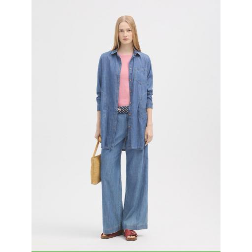 VESTIDO CAMISERO TEJANO, NICE THINGS PV 2025, REF. WWU104 [3]