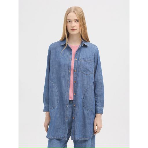 VESTIDO CAMISERO TEJANO, NICE THINGS PV 2025, REF. WWU104