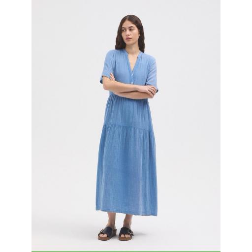 VESTIDO LARGO DOBLE TELA, NICE THINGS PV 2025, REF. WWU119