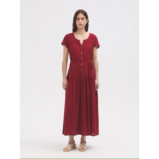 VESTIDO LARGO CUADRILLE, NICE THINGS PV 2025, REF. WWU144