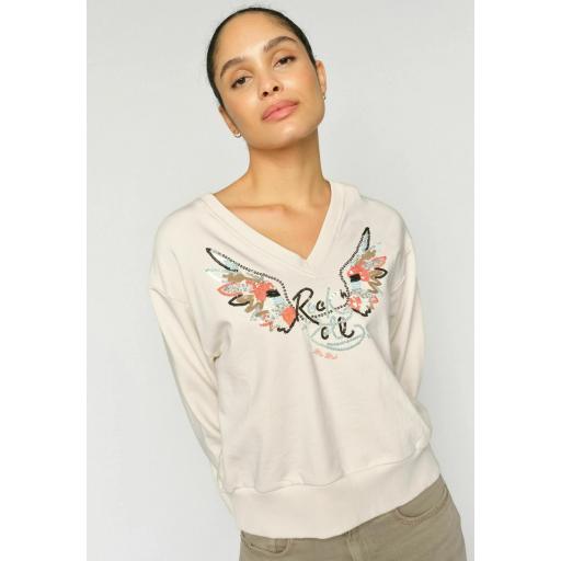 SWEATSHIRT MMCOSETTE V-LS SPRING, MOS MOSH PV 2026, REF. 177510 [0]