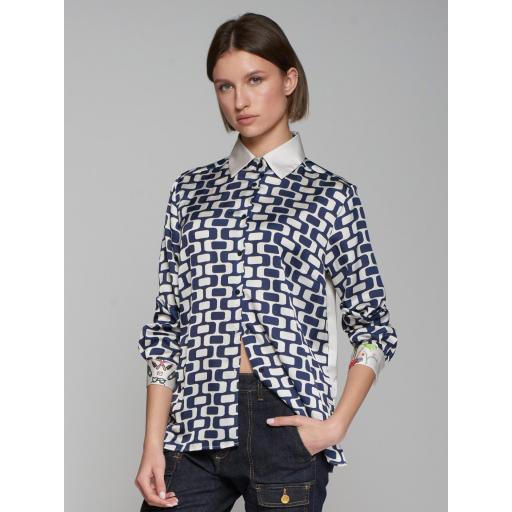 CAMISA GEOMETRICA ESPALDA ESTAMPADA, VILAGALLO OI 2024-25, REF. 31846 [2]