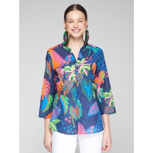 CAMISA JULIET JUNGLA TROPICAL PRINT, VILAGALLO PV 2025, REF. 32277