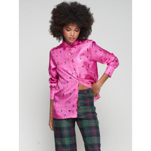 CAMISA ROSA SEDA ESTAMPADA, VILAGALLO OI 2025-26, REF. 32967 [1]