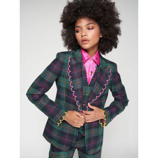CHAQUETA HILLARY EMB ESCOCES PERFIL ROSA, VILAGALLO OI 2025-26, REF. 32693