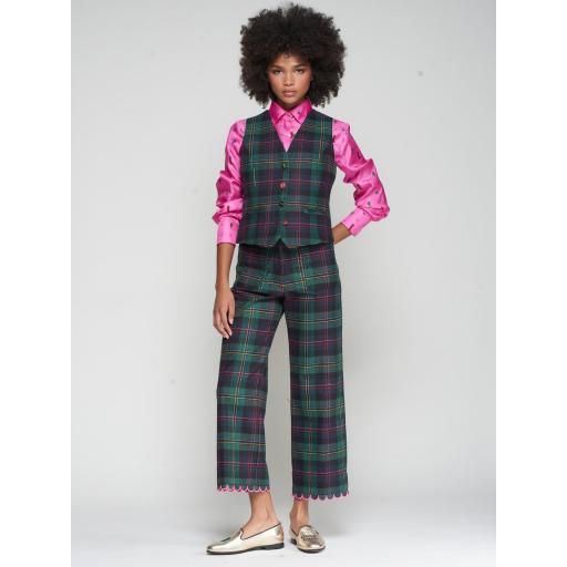PANTALON ESCOCES PERFIL ROSA, VILAGALLO OI 2025-26, REF. 32694